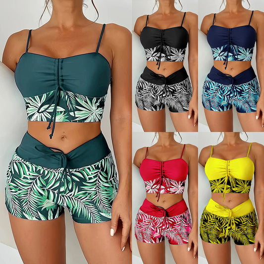 🏊‍👙🌴 Elegancki kostium kąpielowy z nadrukiem w dużym rozmiarze