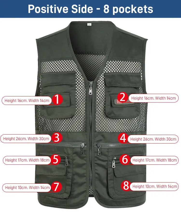 🔥 【XL-4XL】Hétköznapi, többzsebes funkcionális mellény
