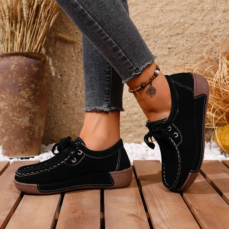 💖【Velikosti 36-43】Ženski čevlji s platformo in okroglim prstom - udobni in elegantni