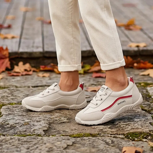 【35-40】👟Ženski športni copati z okroglim prstom v nemškem slogu – lahki, zračni, ravni, za vsak dan – klasičen bel dizajn