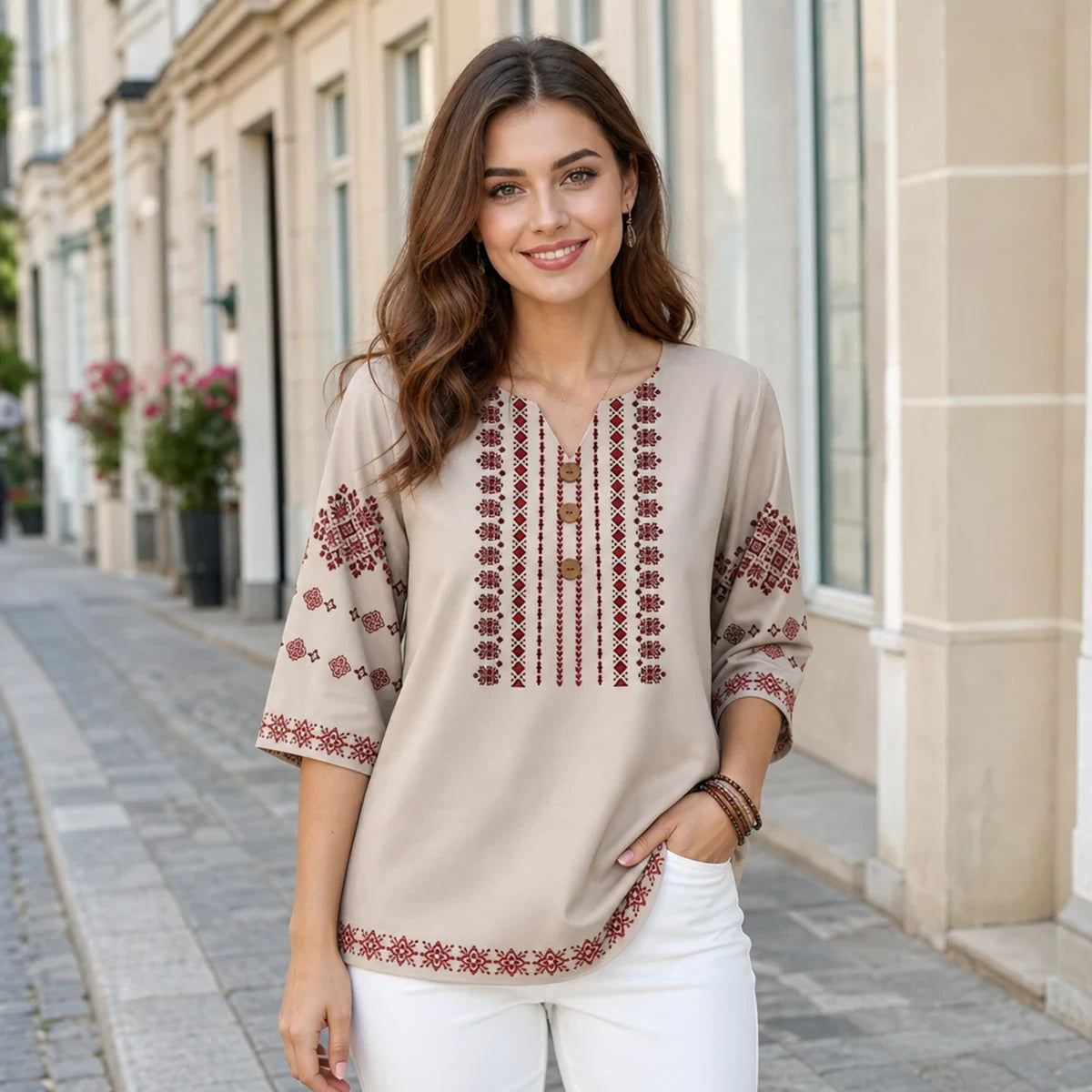 👚 Plus Size póló [S-5XL] — Puha és légáteresztő, természetes lenvászon anyagból készült. ✅️ Utánvétes fizetés lehetséges.