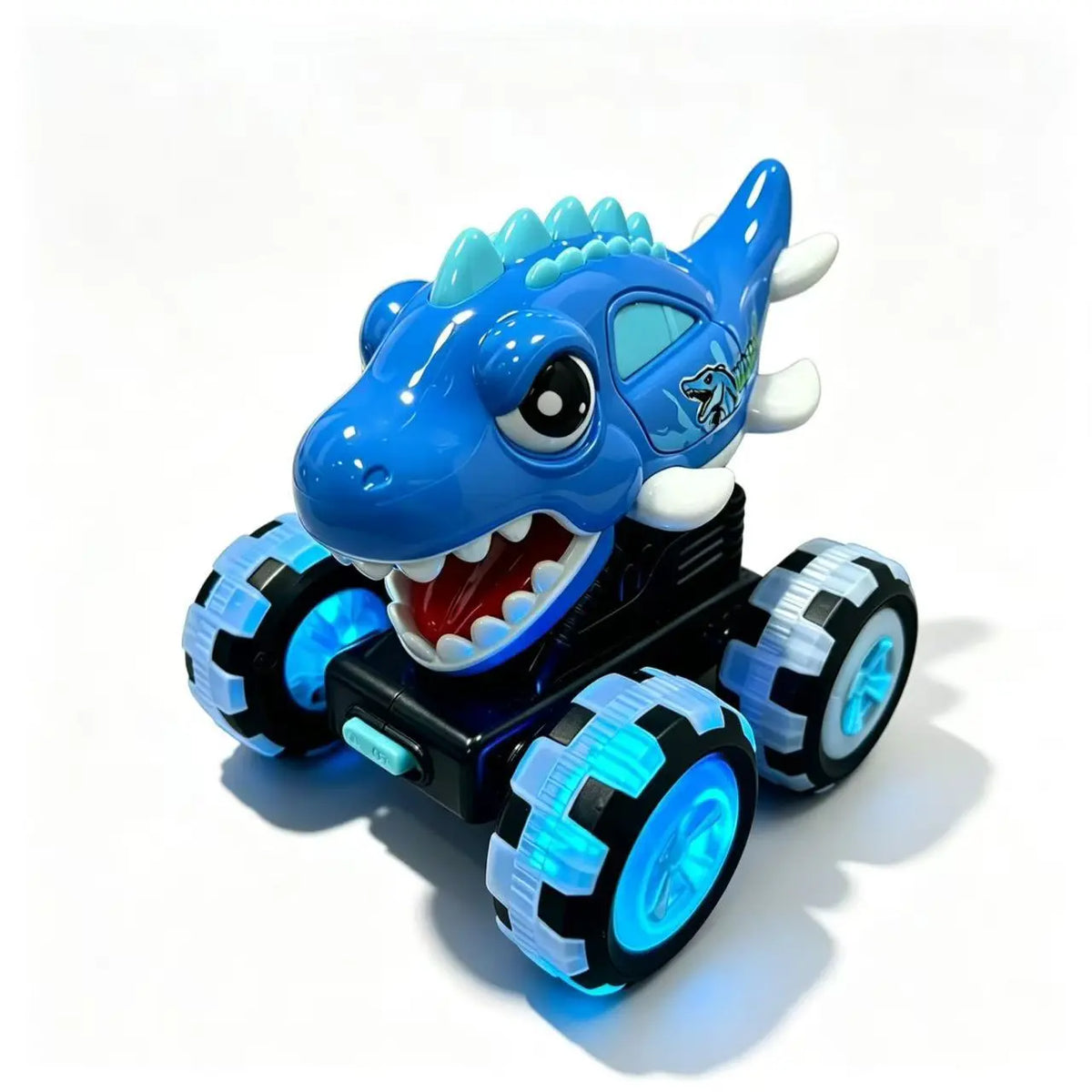 🦖🚗 Avtomobil dinozavrov s pritiskom za zagon: Z rahlim pritiskom se odpelje, spremljajo ga utripajoče luči in smešno rjovenje ✨🎮