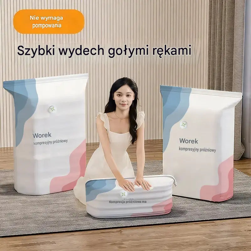 🧳 5 artykułów za jedyne 129 zł💨 Duże, kompresowalne worki próżniowe: Nie wymagają pompki, są szczelne, idealne do oszczędzania miejsca w walizce i domu ✈️