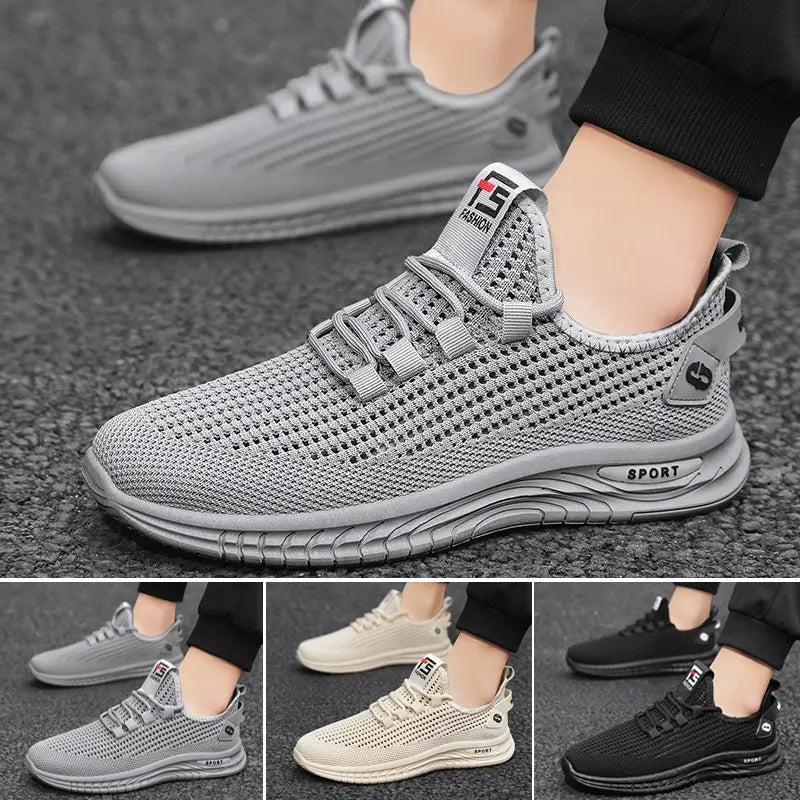 👟【39-44】Kényelmes és légáteresztő hálós, csúszásmentes, divatos alkalmi férfi cipő