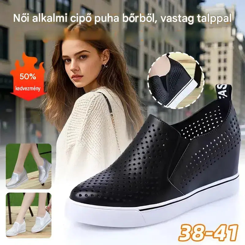 【34-41】🔥2026 Nyári Női Puha Bőr Platform Alkalmi Cipők