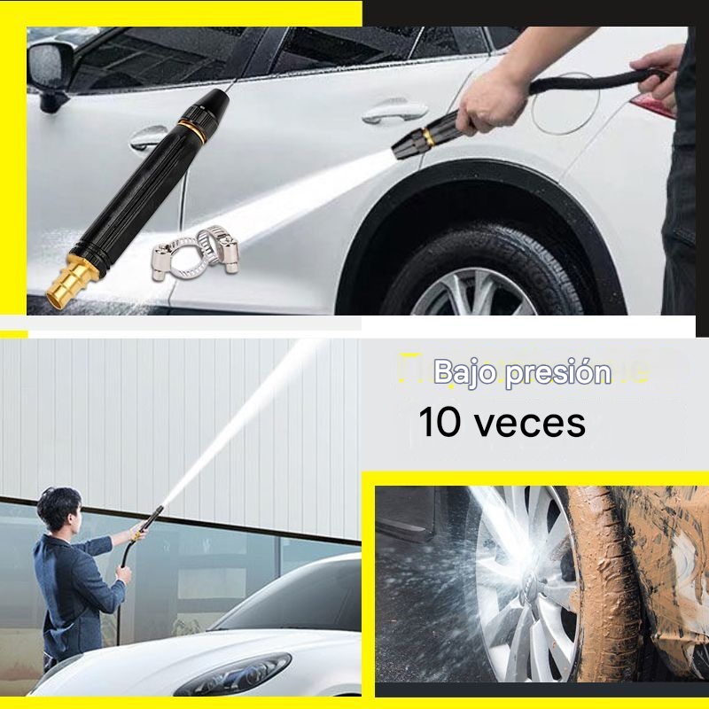 🚿[2-delni komplet]💧 Visokotlačna vodna pištola: Pranje avtomobila, vrt, 10-krat večji tlak, več načinov ⚡