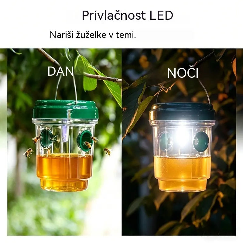 🐝☀️ Sončna past za ose za teraso in vrt 🔋🌿 – učinkovita, polnilna in vremensko odporna – brez kemikalij, za do 500 m2 – prihranite zdaj!