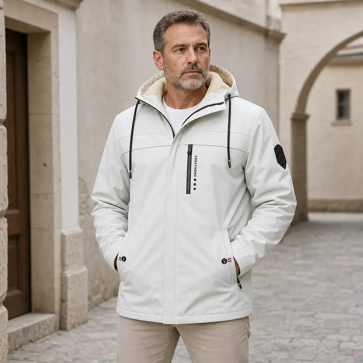 🧥🔥【XS-XL】Moška topla flis jakna s kapuco – zimska jakna za aktivnosti na prostem – vodoodporna jakna