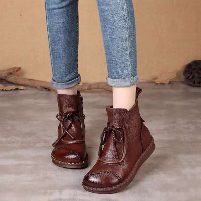 🔥✨【Velikosti 35-40】🌷👢Zgodnja jesenska predprodaja🎉 Ženski retro čevlji iz mehkega usnja