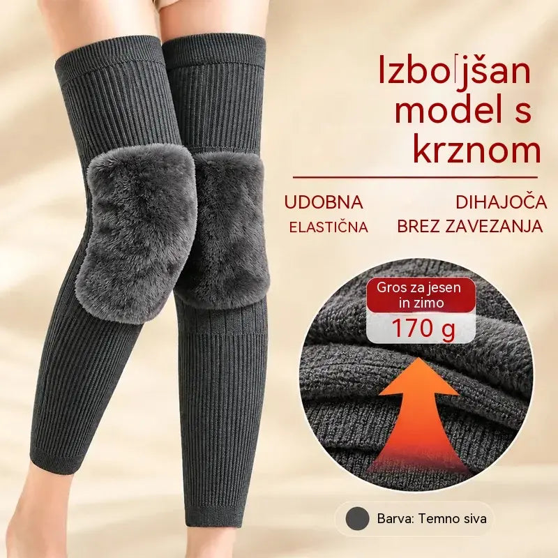 🦵 Zimske tople opornice za kolena · Zelo dolge s flis podlogo · Zagotavljajo celovitejšo zaščito za kolena in noge!