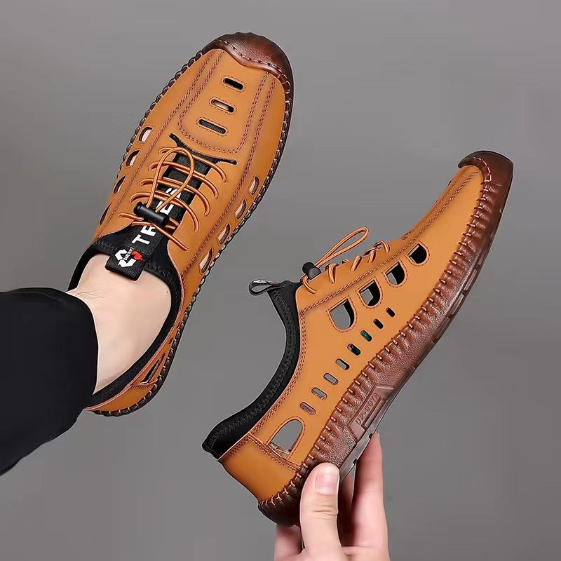 👞【39-44】Καλοκαιρινά ανδρικά casual παπούτσια 2026 - Αναπνεύσιμο σχέδιο με κοιλότητα, μαλακή σόλα
