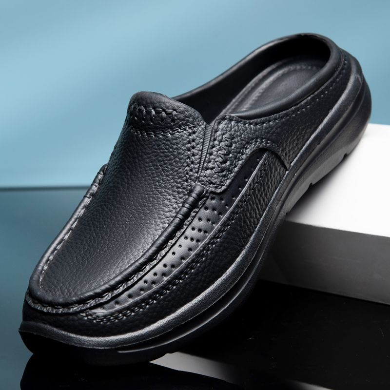 ✨🔥【39-45】Ανδρικές casual δερμάτινες παντόφλες, απλές και άνετες