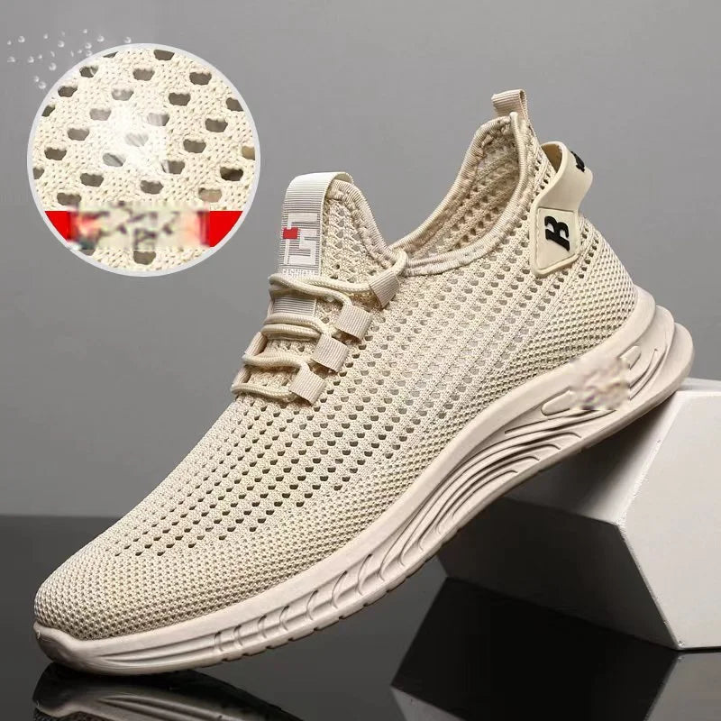 👟【39-44】Kényelmes és légáteresztő hálós, csúszásmentes, divatos alkalmi férfi cipő