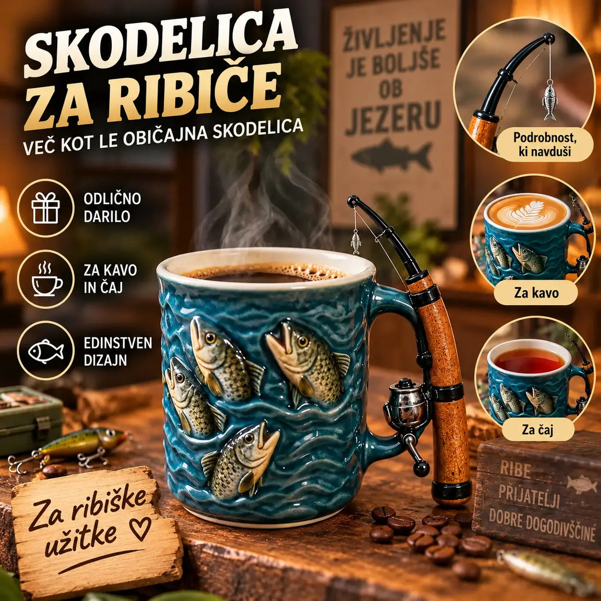 🎣☕ Ta nova ribiška skodelica je neverjetno ustvarjalna, narejena iz riža in zasnovana posebej za ljubitelje ribolova.
