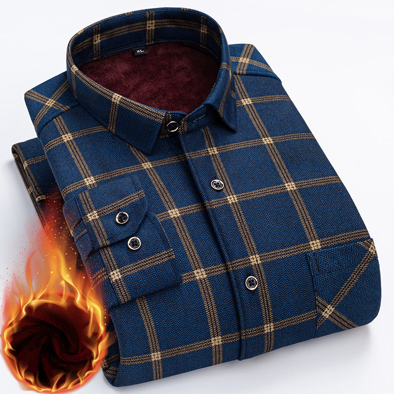 👔【L-5XL】Nova jesensko/zimska moška topla dvostranska flis majica, elegantna in vsestranska.