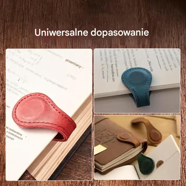 🔥【3 pozycji】🎁 Skórzana zakładka do książki w stylu vintage z magnetycznym klipsem