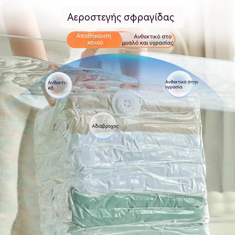 ✨🗃️ 5 τεμάχια μόνο με 23€ 💨 Μεγάλες συμπιέσιμες σακούλες αποθήκευσης κενού αέρος: Δεν χρειάζεται αντλία αέρα, στεγανές, ιδανικές για εξοικονόμηση χώρου στη βαλίτσα και το σπίτι σας ✈️