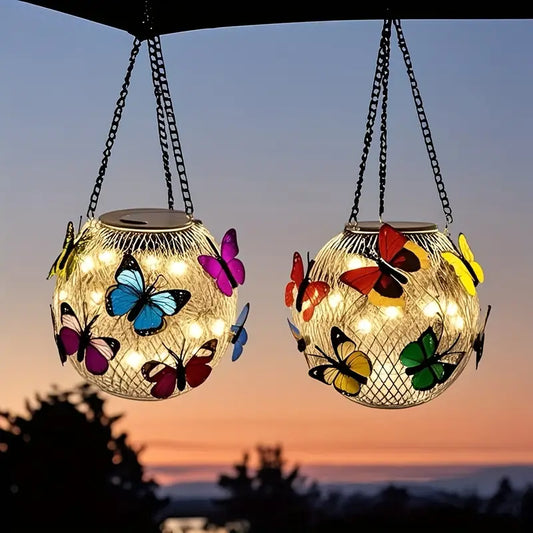 🦋💡【Kup 1, a 1 dostaniesz gratis】Piękny żyrandol solarny z motylem