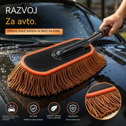 🚗🧹 Večnamenska krtača za čiščenje avtomobila, odstranjuje prah in sneg, ojačane ščetine
