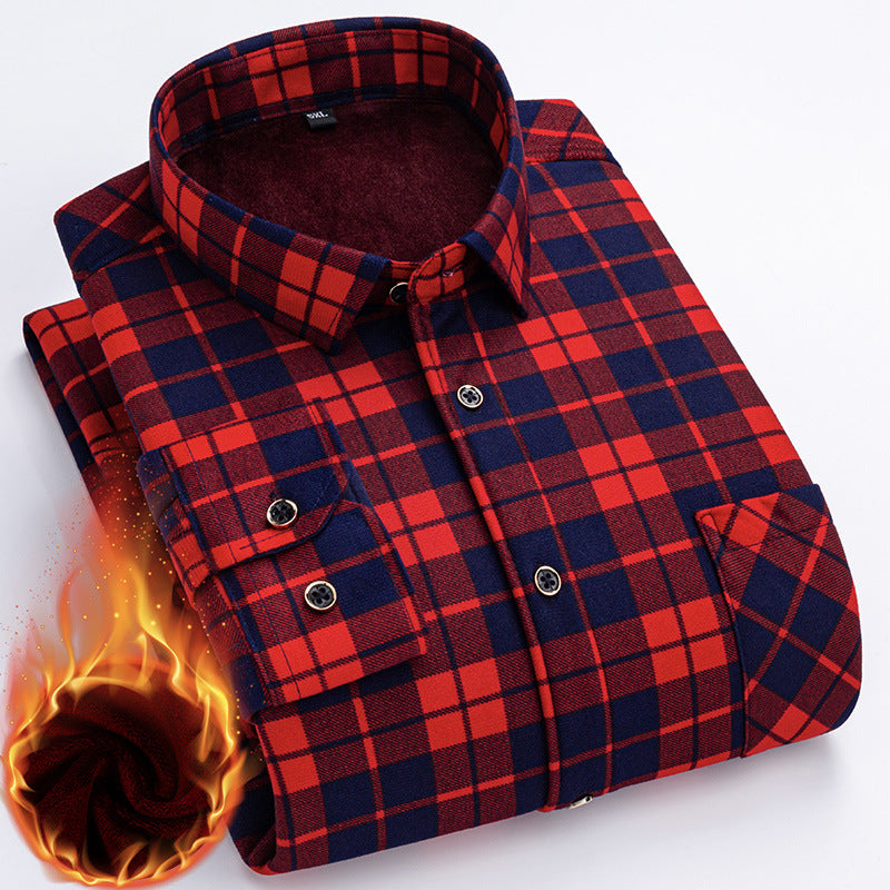 👔【L-5XL】Nova jesensko/zimska moška topla dvostranska flis majica, elegantna in vsestranska.
