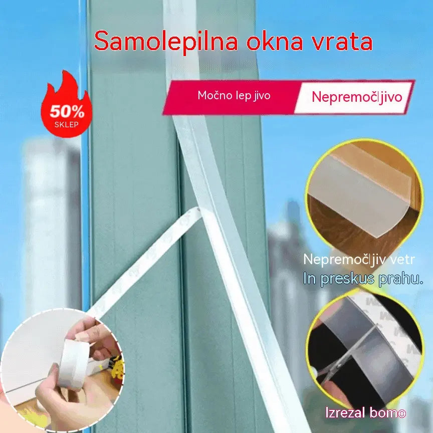 🚪 Tesnilni trak za spodnjo stran vrat iz PVC-ja – odporen proti prahu in vetru