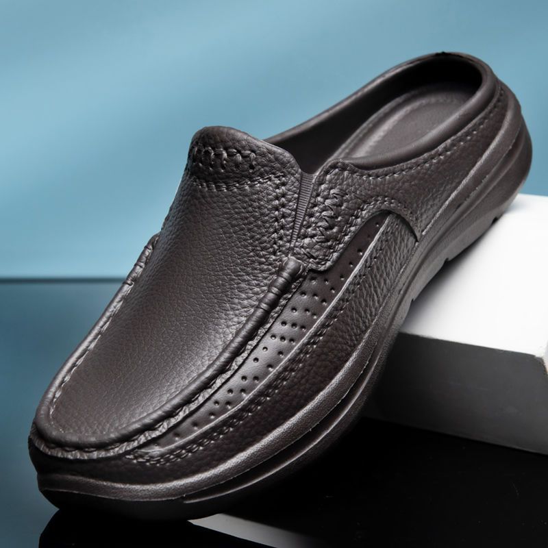 ✨🔥【39-45】Ανδρικές casual δερμάτινες παντόφλες, απλές και άνετες