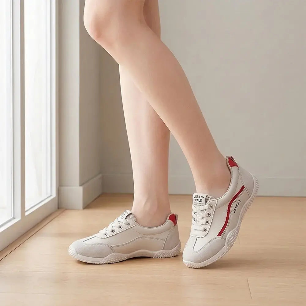 【35-40】👟Ženski športni copati z okroglim prstom v nemškem slogu – lahki, zračni, ravni, za vsak dan – klasičen bel dizajn