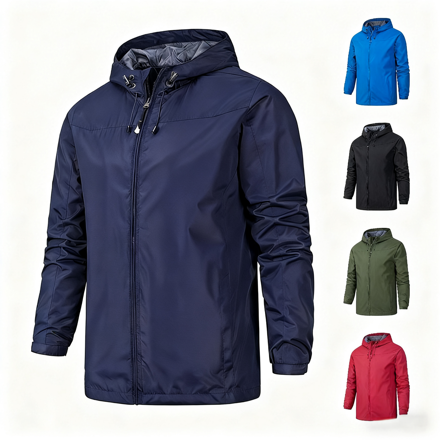 Unisex, wygodna, wiatroszczelna kurtka z regulacją temperatury