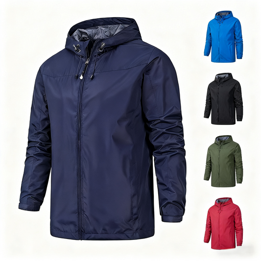 Unisex, wygodna, wiatroszczelna kurtka z regulacją temperatury