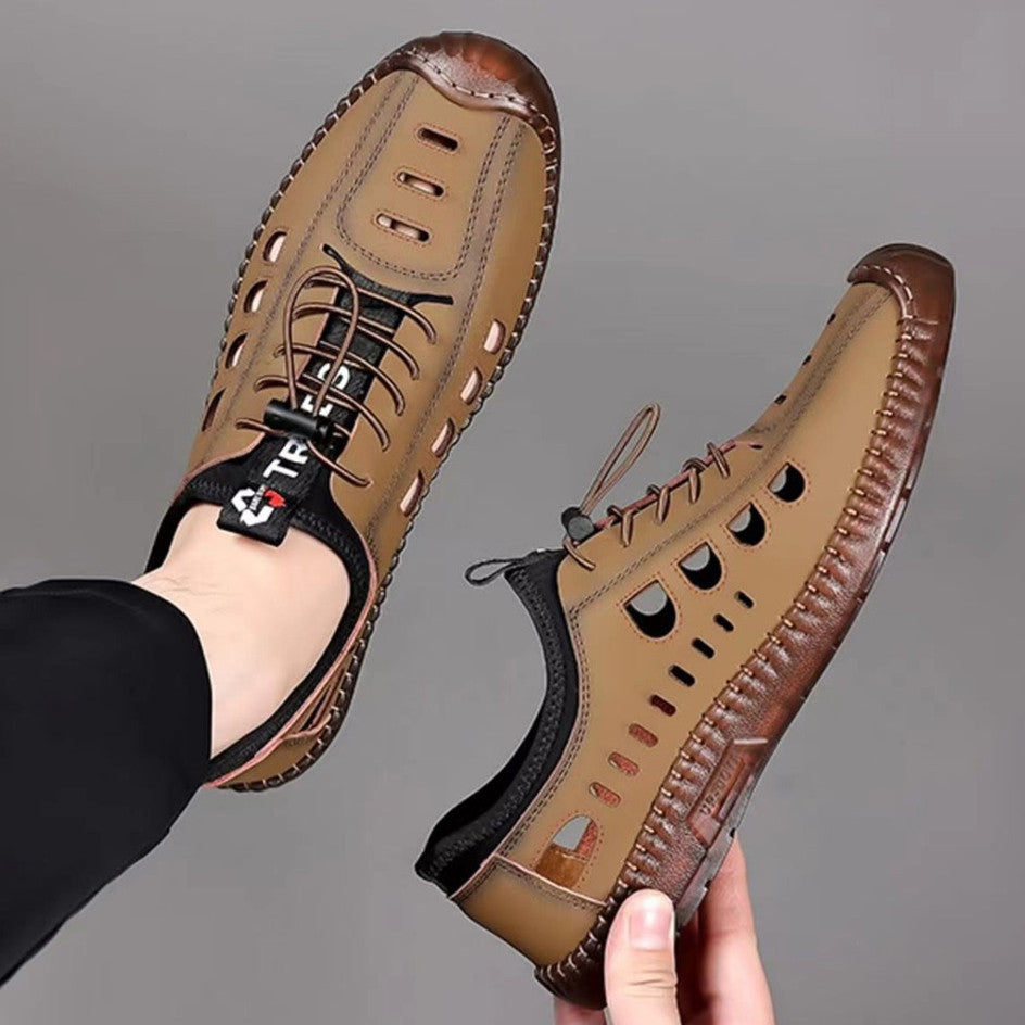 👞【39-44】Καλοκαιρινά ανδρικά casual παπούτσια 2026 - Αναπνεύσιμο σχέδιο με κοιλότητα, μαλακή σόλα