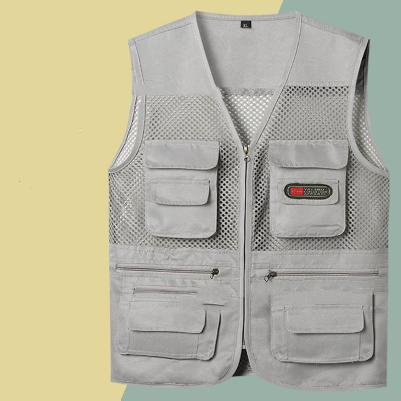 🔥【XL-4XL】Απλό λειτουργικό γιλέκο με πολλαπλές τσέπες（55-100kg）