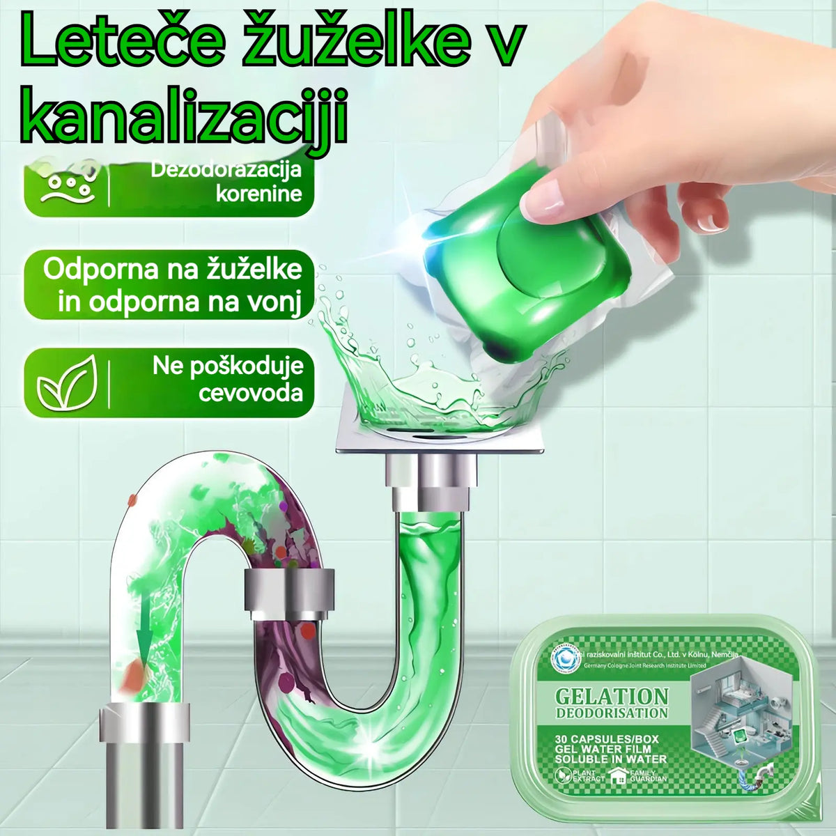 2 pakiranja (100 tablet) za 23 evrov. - 🔥🎉 Bila je uspešnica! Kupilo jo je 30.000 ljudi 🎉. Bioencimske kapsule za odstranjevanje vonjav iz odtokov.