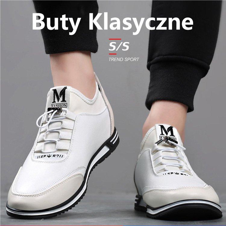 Nowość 2025: Męskie buty casualowe platformowe ze skóry, idealne na codzienną elegancję