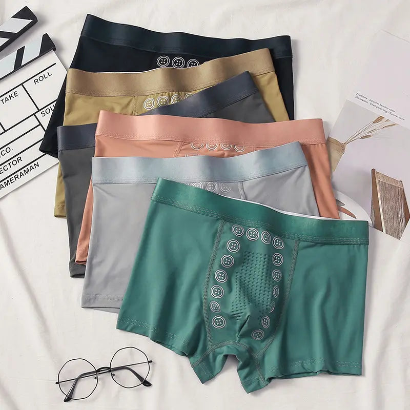 👍🩲【3 darabos csomag】Férfi légáteresztő, antibakteriális pamut boxeralsó
