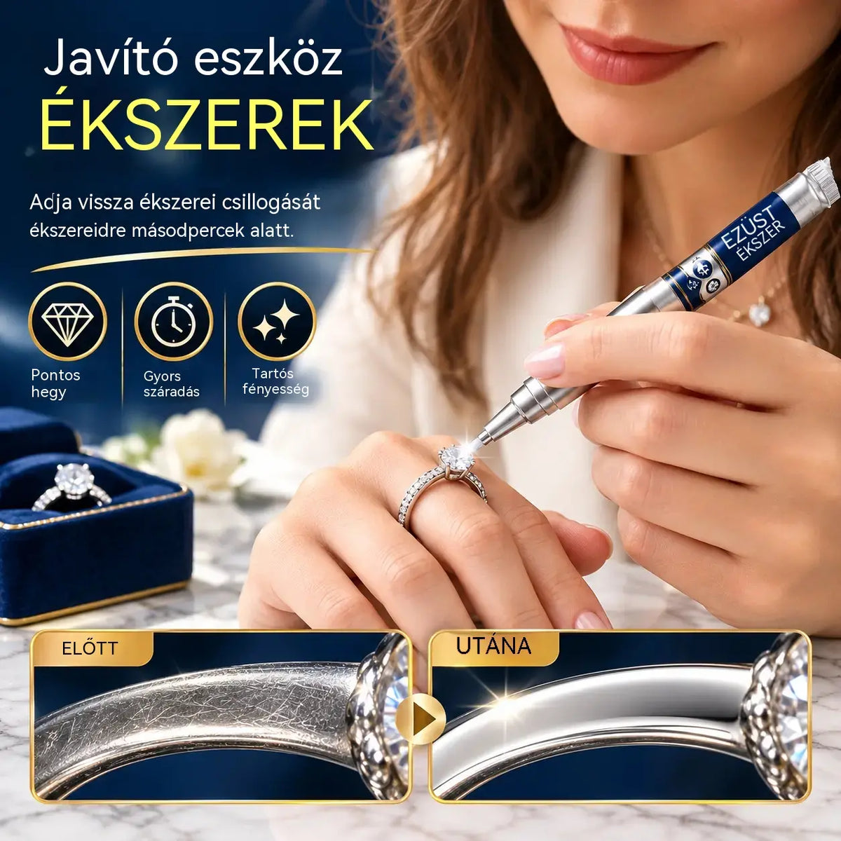 🔥 Vásároljon 1-et, kapjon 1-et ingyen 🔥 Javítófilc ezüstékszerek karcolásainak eltüntetésére és javítására