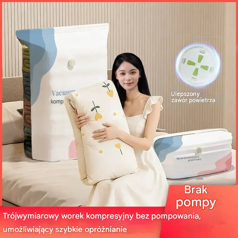🧳 5 artykułów za jedyne 129 zł💨 Duże, kompresowalne worki próżniowe: Nie wymagają pompki, są szczelne, idealne do oszczędzania miejsca w walizce i domu ✈️