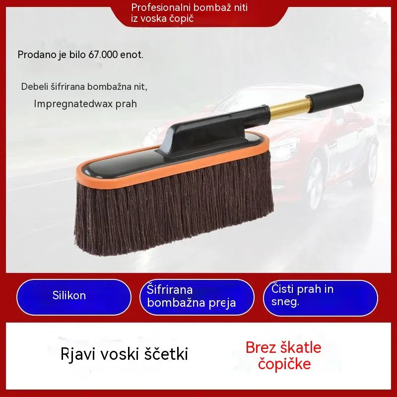 🚗🧹 Večnamenska krtača za čiščenje avtomobila, odstranjuje prah in sneg, ojačane ščetine