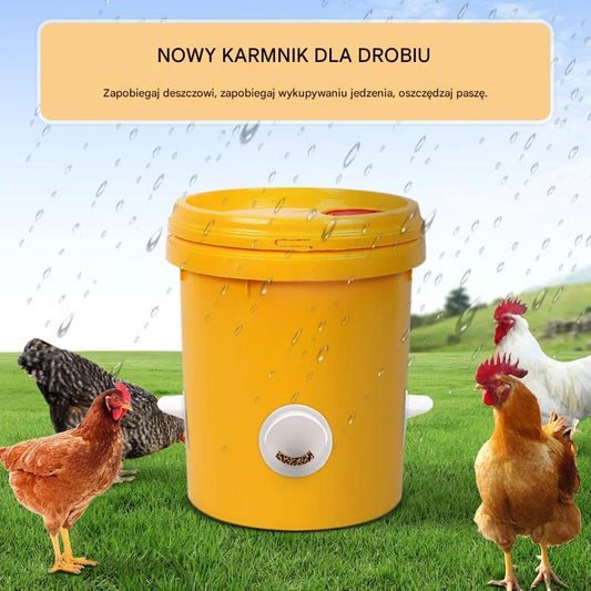 🐓 【15 podajników + otwieracz do otworów】Automatyczny podajnik kurczaków, kaczek i gęsi