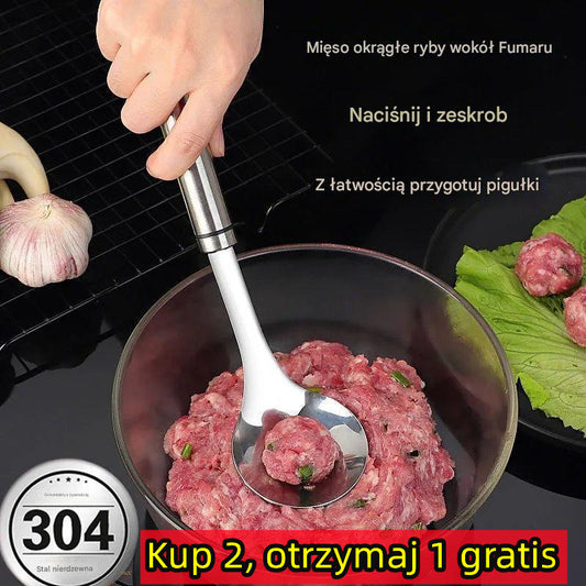 【Kup 2, otrzymaj 1 gratis】 🤤 Łyżka do klopsików ze stali nierdzewnej, suwak z krewetkami, ręcznie robione krewetki