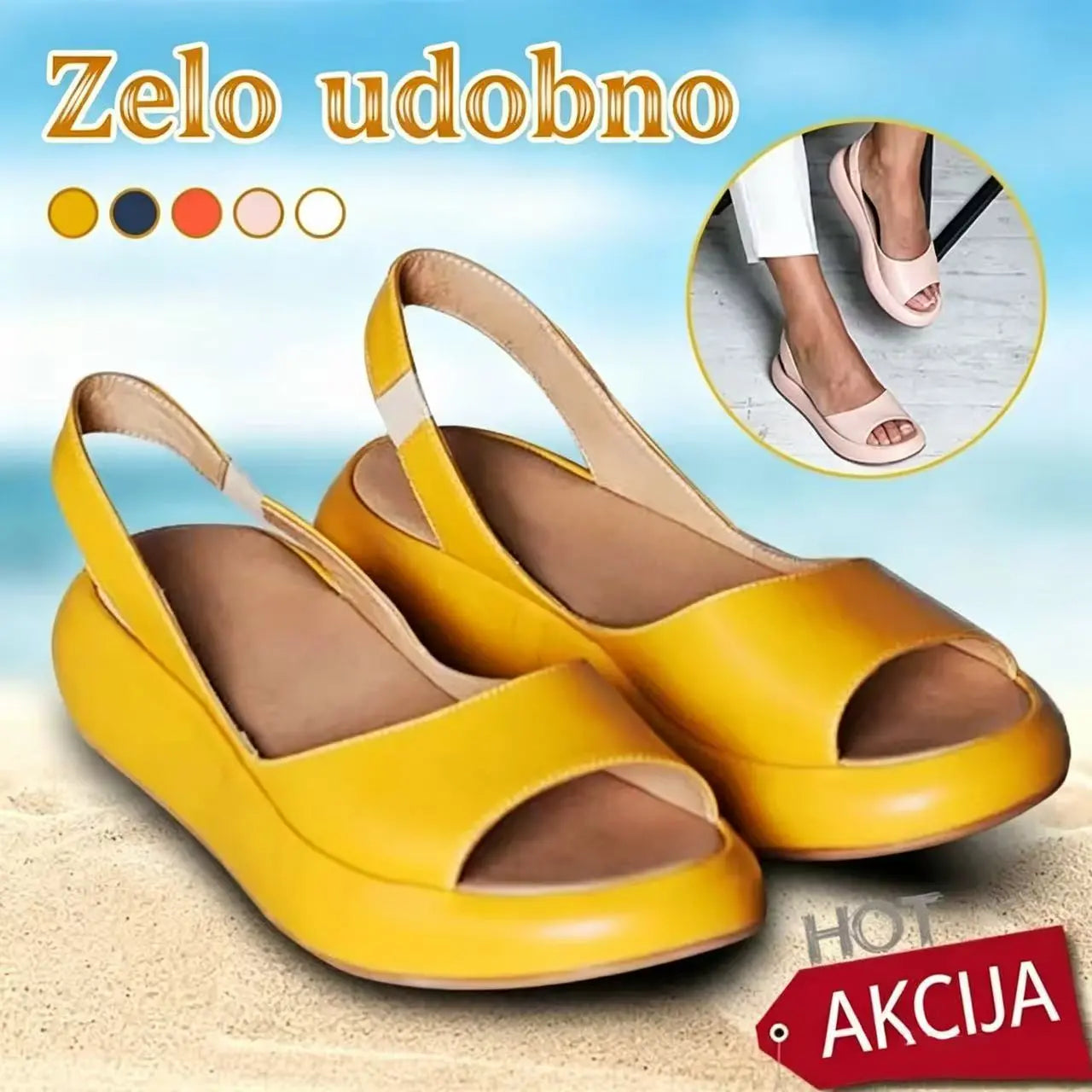 🔥👡【Velikosti 35-43】Ženski udobni ortopedski sandali, platforma ✅️Plačilo po povzetju možno