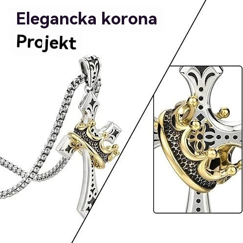 【Kup 1, a 1 dostaniesz gratis】✝️ Naszyjnik vintage z krzyżem i koroną – symbol wiary, siły i codziennej ochrony