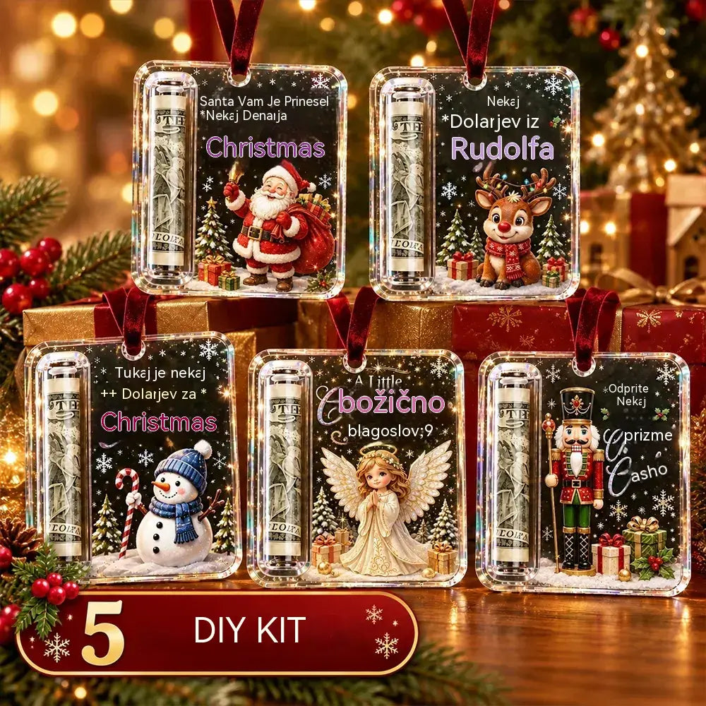 🎄 Božični okrasek za denar ✨ Božični okrasek za drevo, ki lahko skrije bankovce – ustvarjalno in presenetljivo praznično darilo.