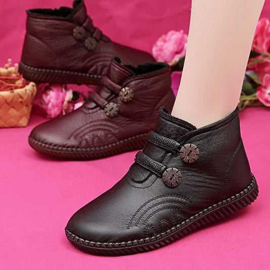 🔥🔥👢【35-40】Włoskie, ręcznie robione skórzane damskie buty antypoślizgowe na jesień i zimę