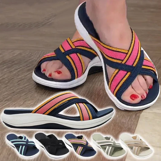 【35-43】🍃👡Damskie letnie duże sandały ortopedyczne na platformie