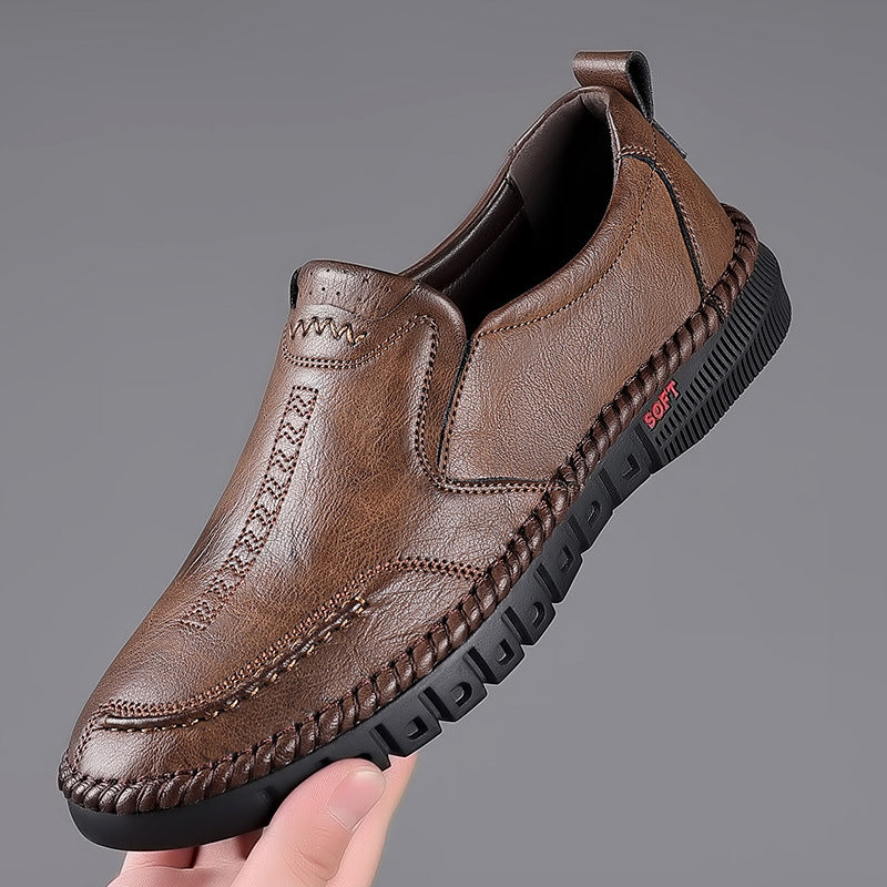 🏆👞【Μεγέθη 39-44】Νέα ανδρικά casual δερμάτινα παπούτσια, με μαλακή σόλα, αντιολισθητικά και αναπνεύσιμα