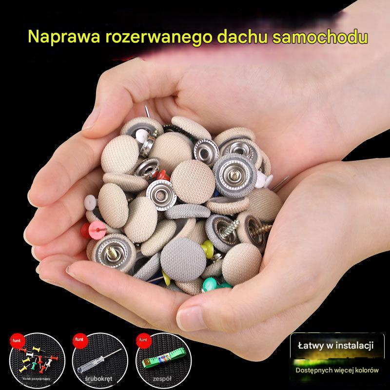 🔥 【30% ZNIŻKI】 Pokrycie dachu samochodu odpada. Napraw klamrę mocującą gwoździe. Modyfikacja i renowacja wnętrza samochodu bez demontażu (zestaw narzędzi montażowych + śrubokręt + ręcznik w zestawie)