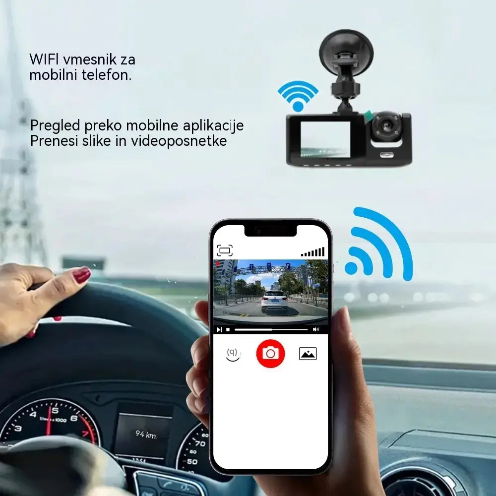 🚗 1080p HD kamera za avtomobile z vzvratno kamero