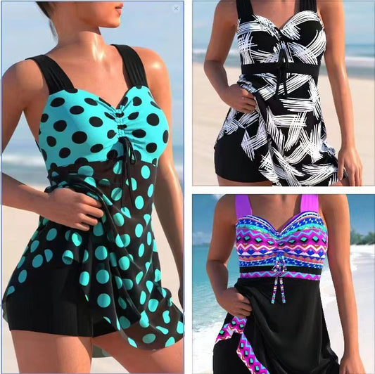 🩱🏖️【50% zniżki 🔥】【S-4XL】🌴😍2025 nowy duży rozmiar damski kostium kąpielowy z nadrukiem, szybkoschnący materiał