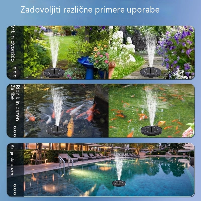 💥Vodna fontana napajena s sončno energijo