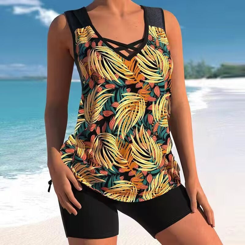 ⛱ 🩱 【S-5XL】Νέο μαγιό μπικίνι με έθνικ print του 2026, σέξι και αδυνατιστικό🌊